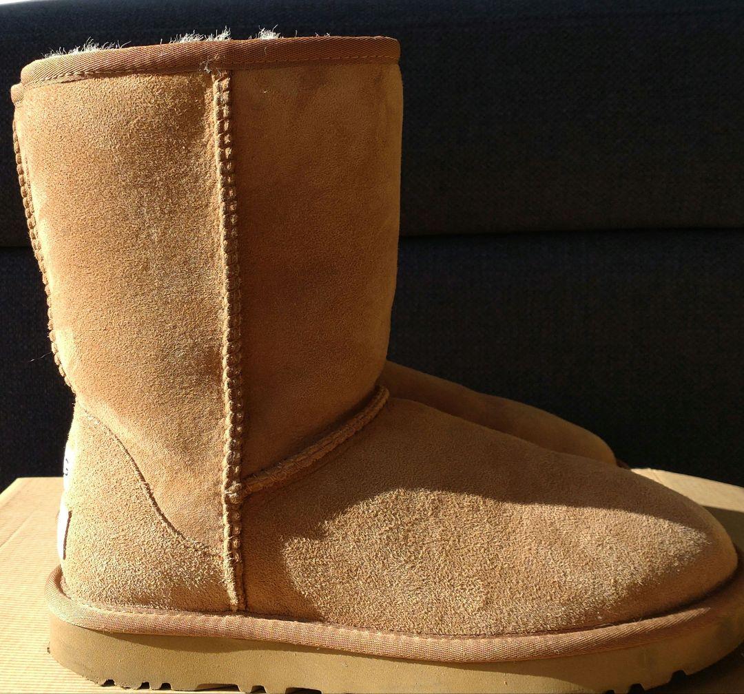 【美品】UGG ムートンブーツ　ショート　キャメル　 チェスナット　 23cm