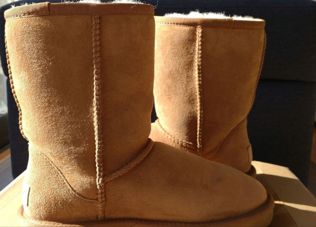 【美品】UGG ムートンブーツ　ショート　キャメル　 チェスナット　 23cm