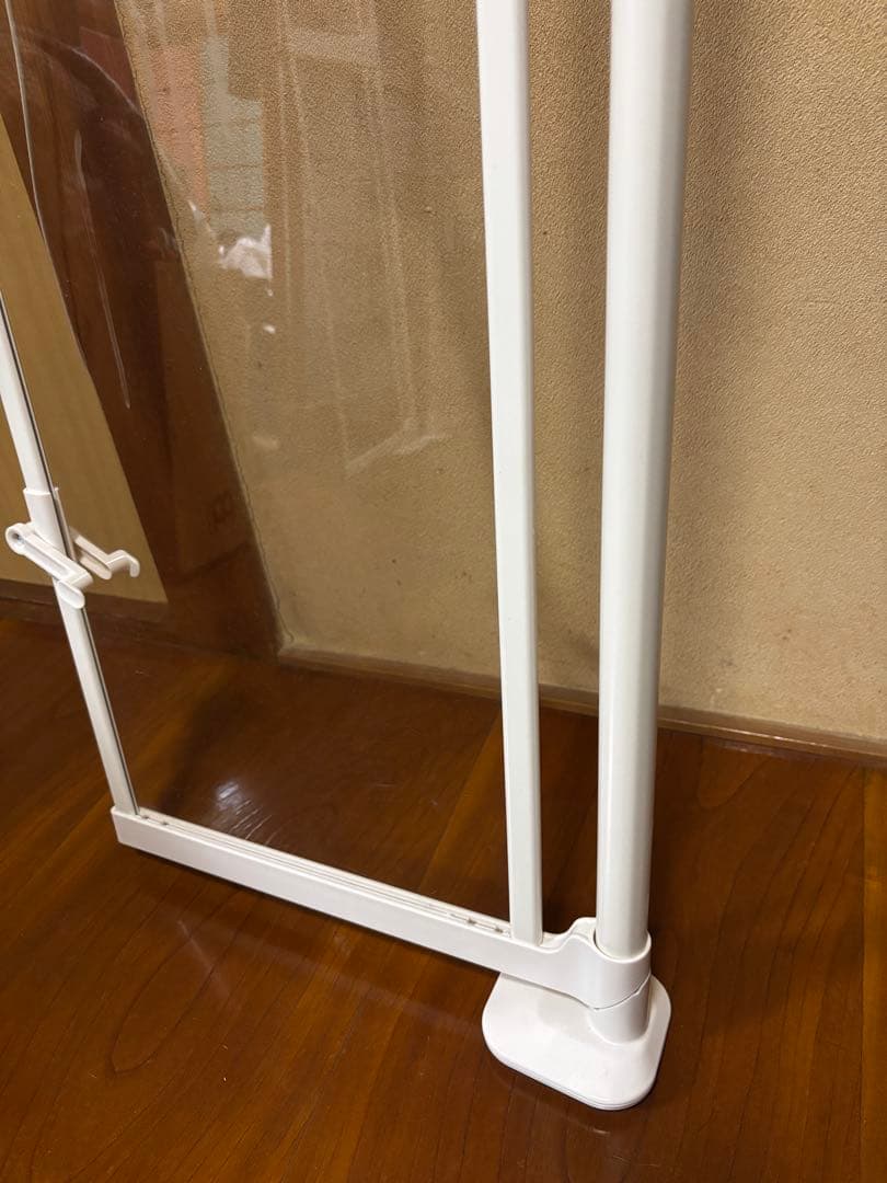 ペットゲート 猫用 アクリル版ホワイト 約200cm