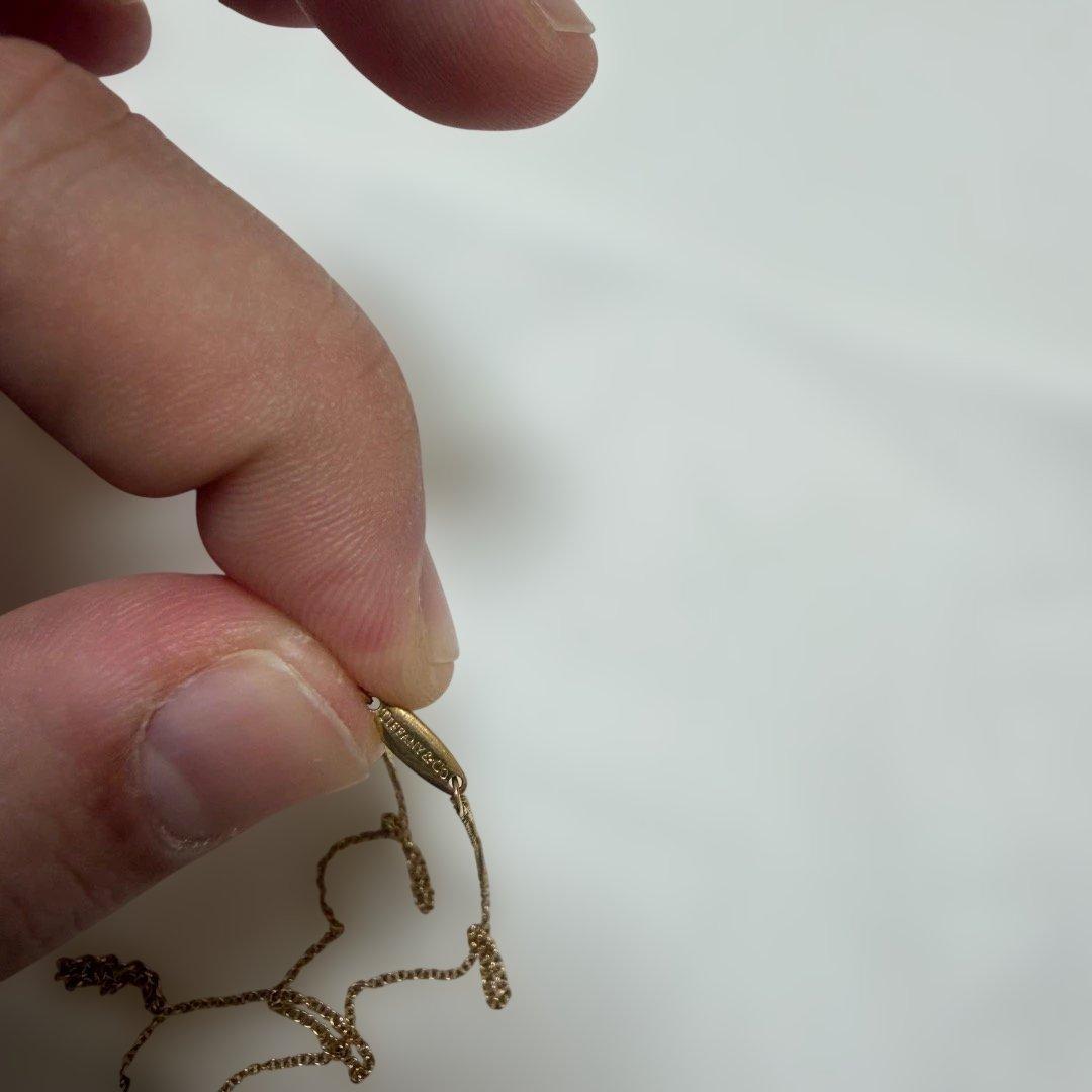 ティファニー ネックレス ダイヤモンド 18金 一粒ダイヤ 美品