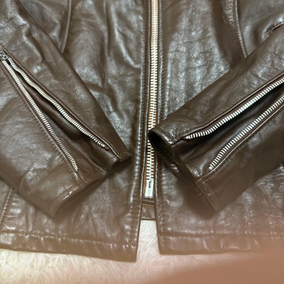 80年代　シアーズ　シングルライダースジャケット　42