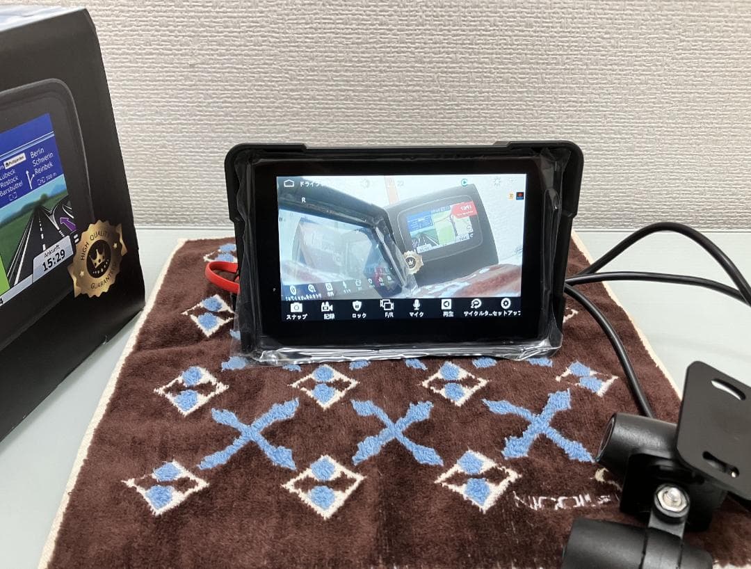 バイク スマートモニター　CarPlay Android Auto ドラレコ付き