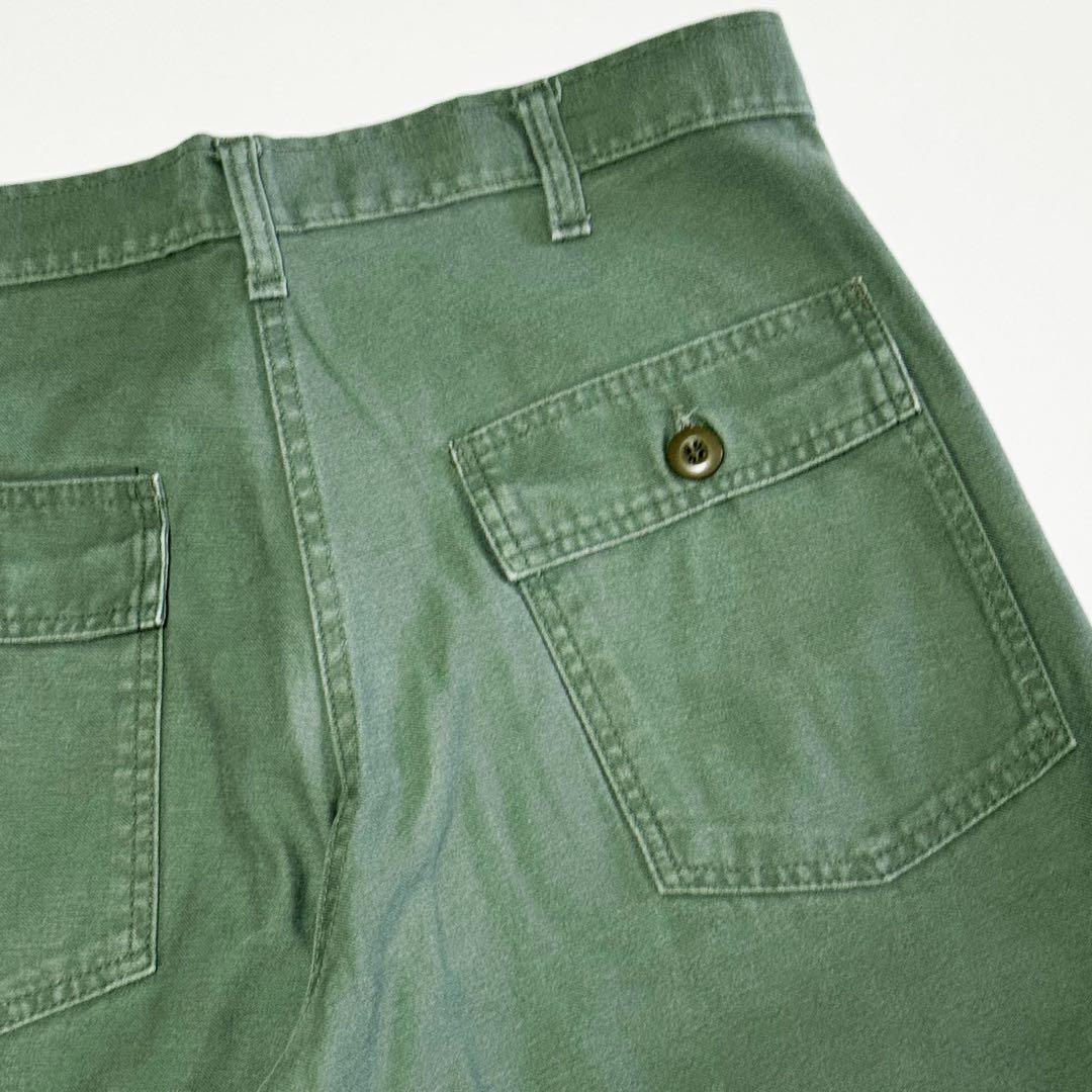 ■GUNG HO/ガンホー ベイカーパンツ カーキグリーンW32美品■