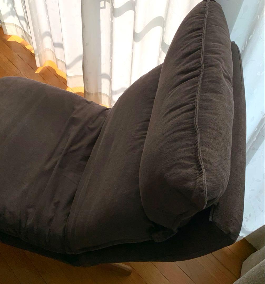 無印良品ハイバックリクライニングソファー　オットマンセット　引き取り限定