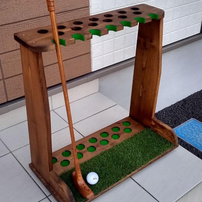ゴルフクラブスタンド13本＋7本【完成品お届け】塗装＆フェルト付