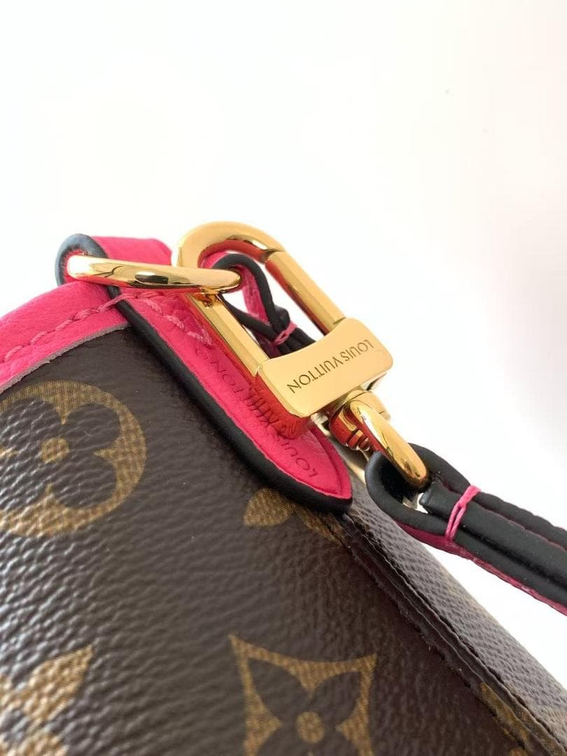 ハンドバッグ モノグラム ブラウン/ピンク