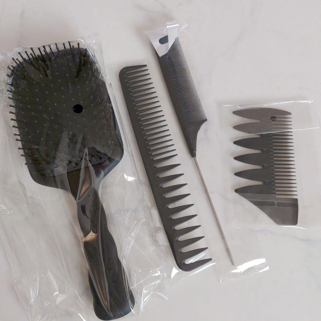 ヘアコームセット パドルブラシ ブラシ コーム ヘアセット テール テールコーム