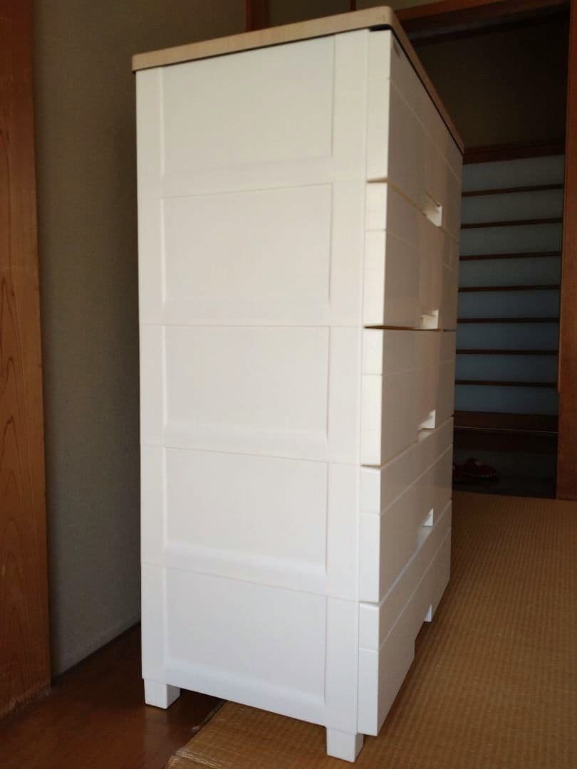 フィッツプラス　ルームチェスト5段メープル