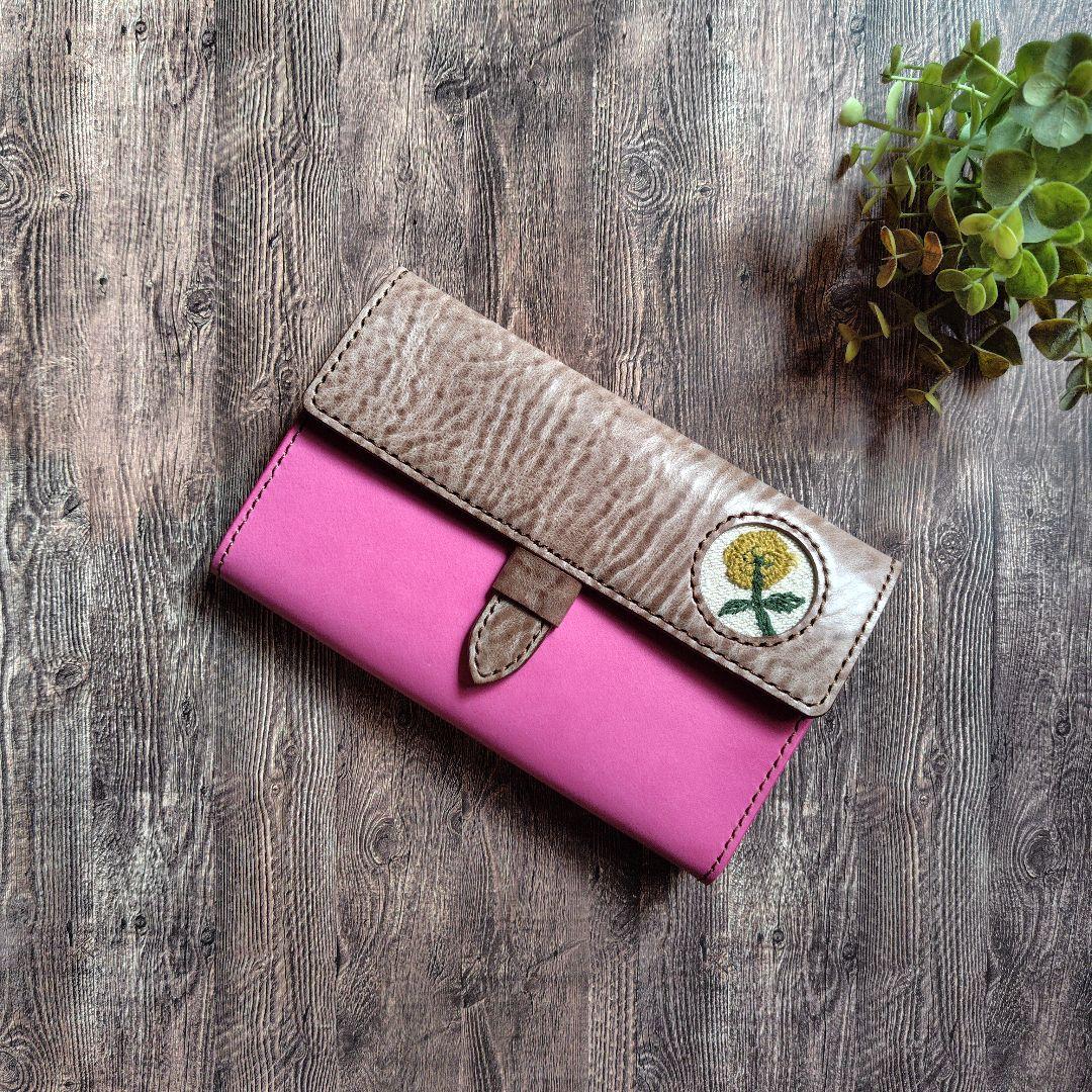 ハンドメイド 本革 システム手帳カバー ミニ6 M6 通帳ポーチ ミナペルホネン