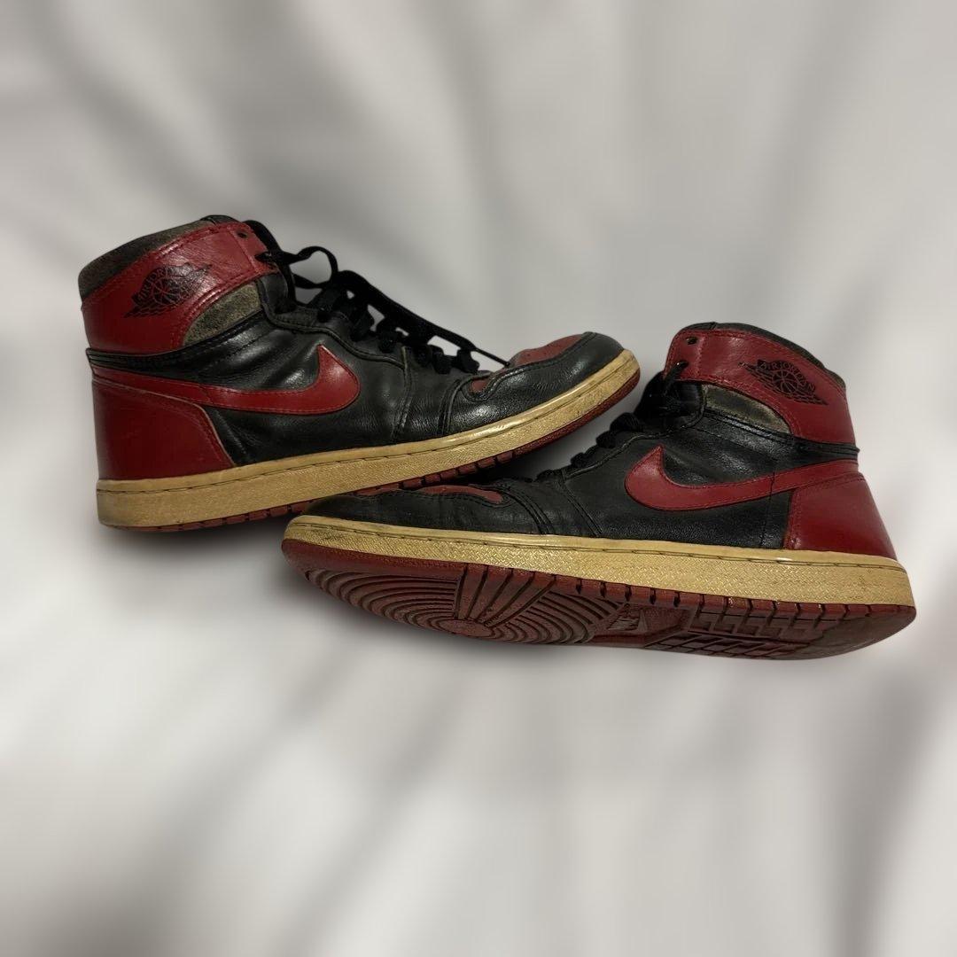 85年AJ1オリジナル黒赤(サイズ不明)