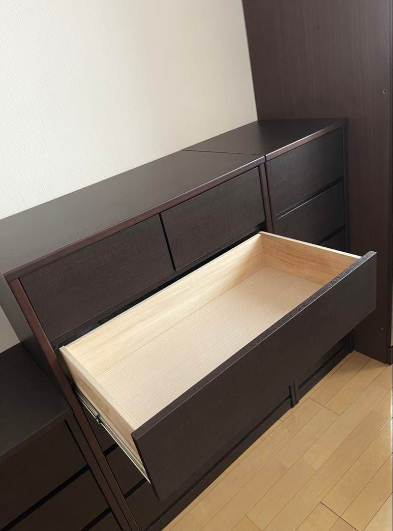 美品•日本製【ディノス】5段チェスト/ 大4•小2引出し❷