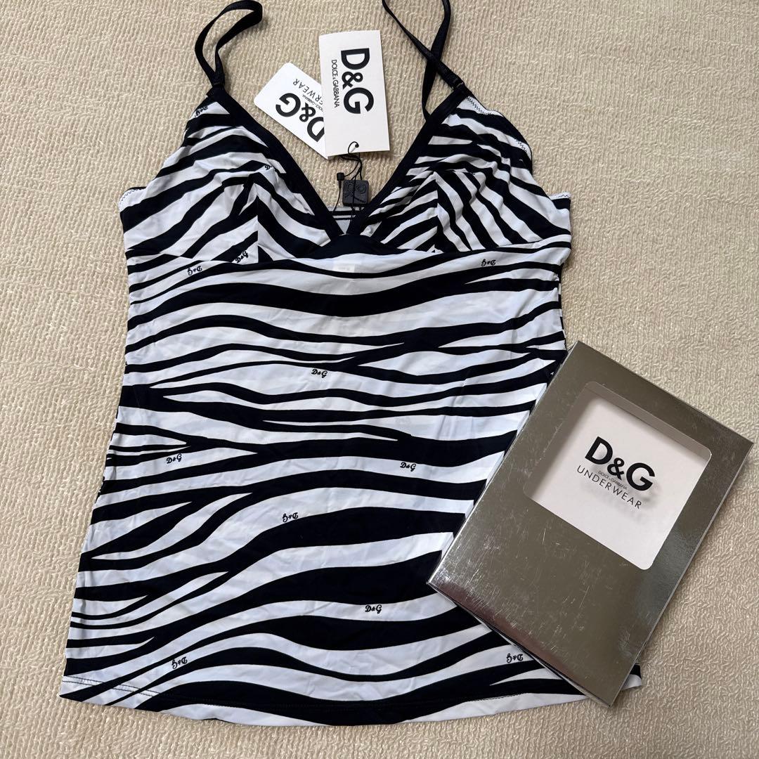 【D&G】新品未使用箱付き　ゼブラ柄 キャミソール Mサイズ