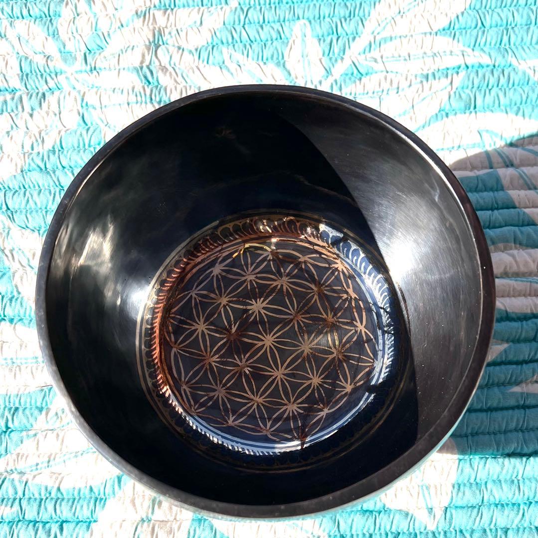 フルムーン フラワーオブライフ 17cm D音 シンギングボウル