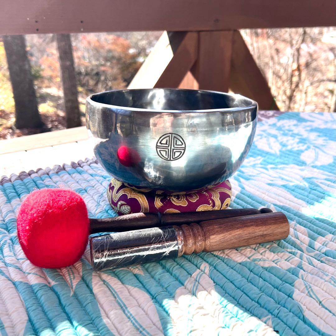 フルムーン フラワーオブライフ 17cm D音 シンギングボウル