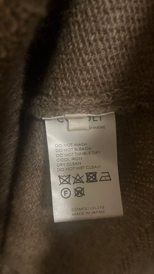 COMOLI 20awカシミヤクルーネックニット 希少サイズ1