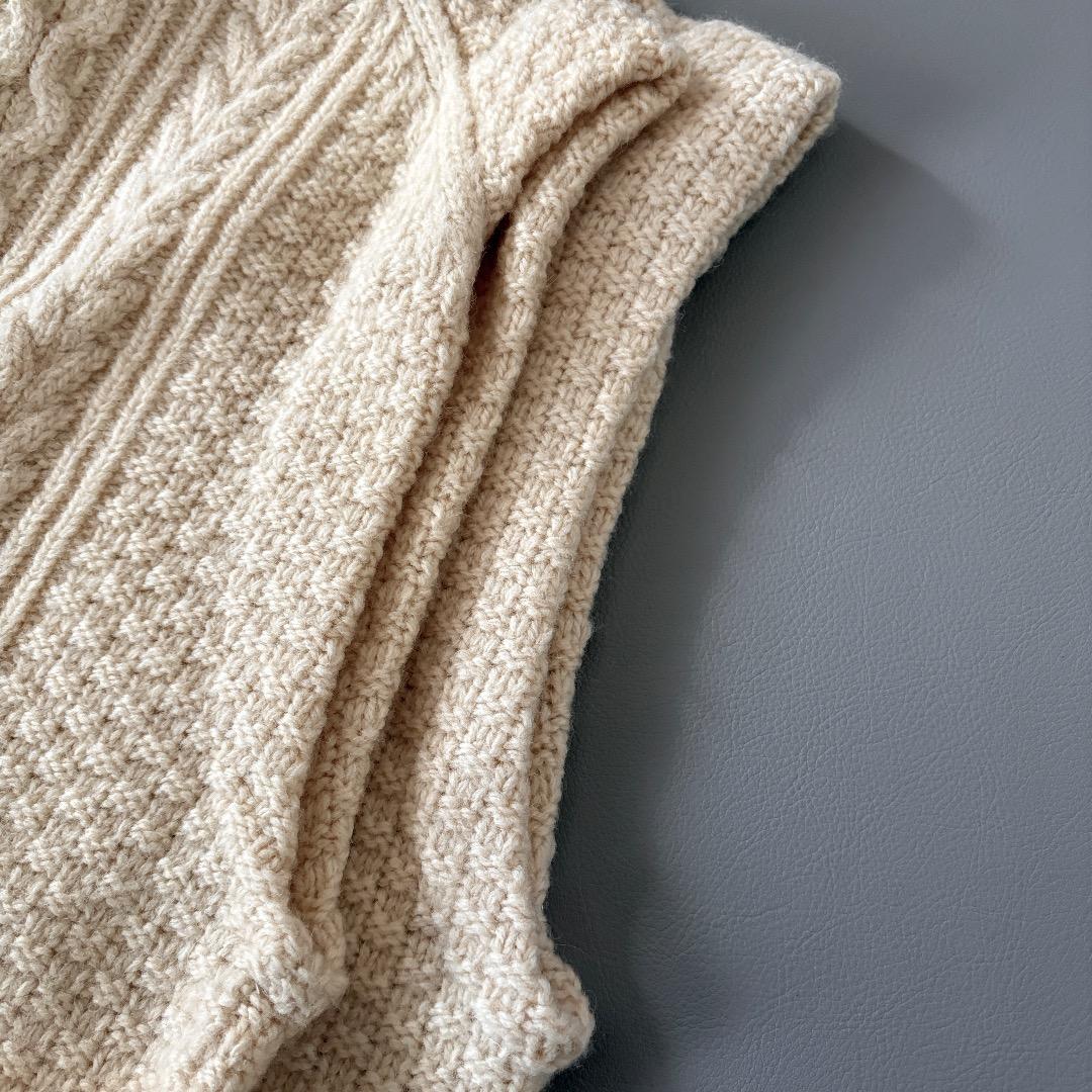 極美品♪ジャーナルスタンダードラックス◆アランアミクルーネックベスト　ケーブル