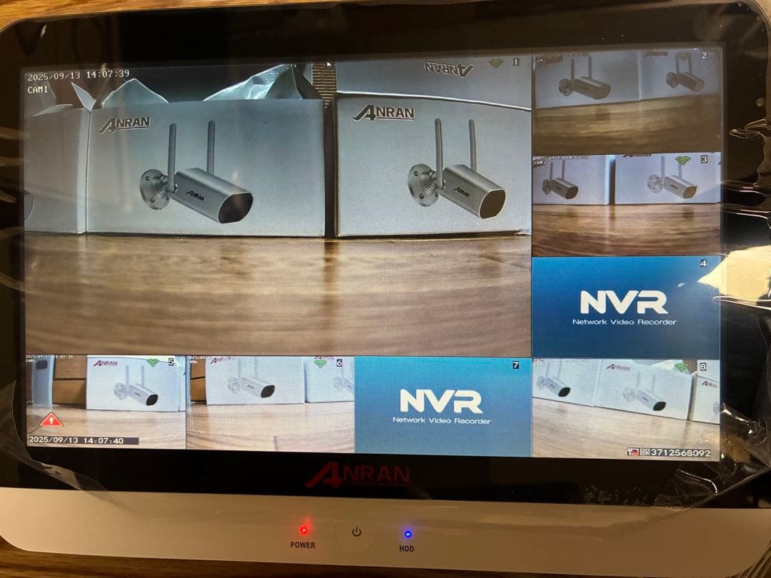 新品ANRAN防犯カメラ無線ダブルアンテナ型8chセットモニター付HDD無し