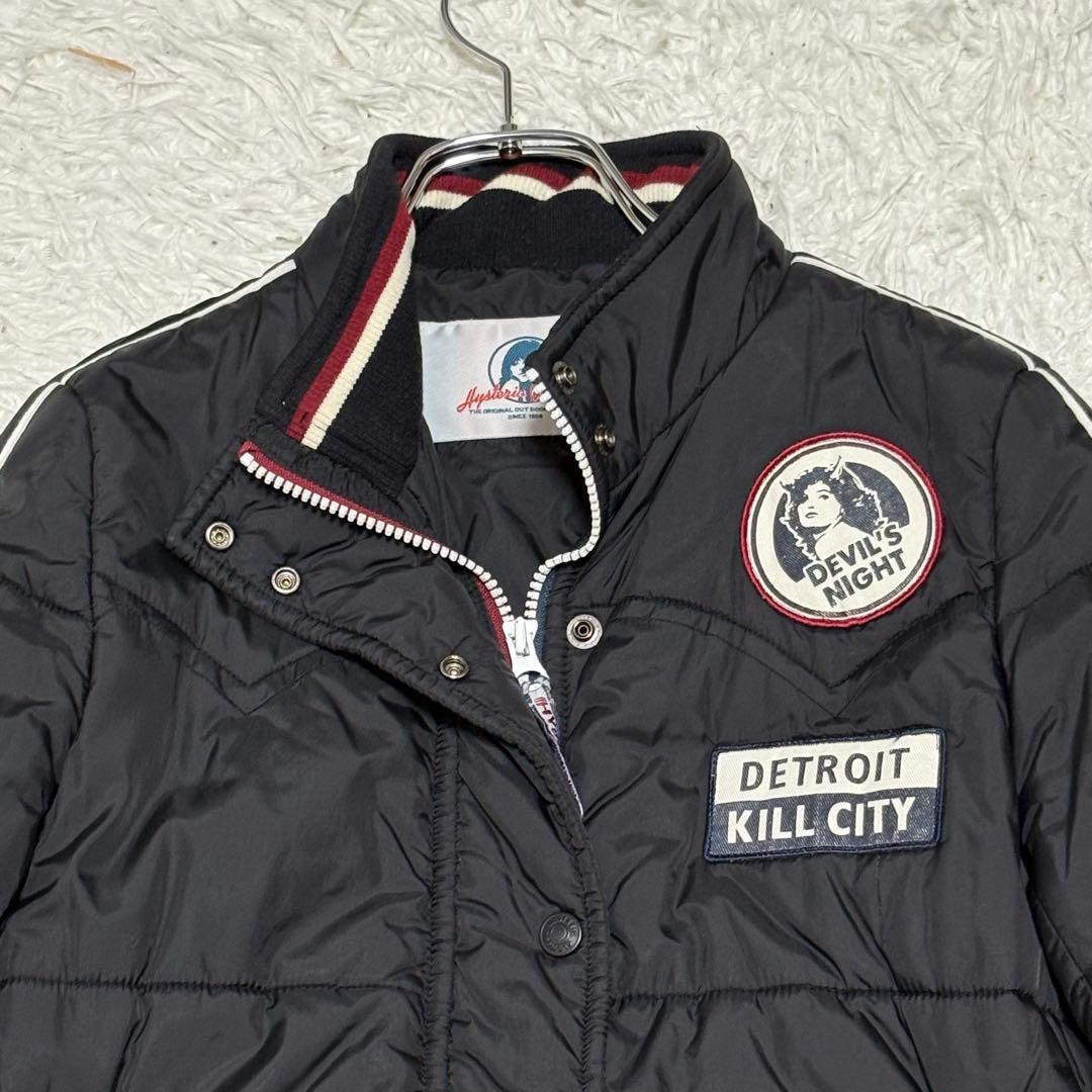 ヒステリックグラマー デビルヒスガール プリマロフト中綿ジャケット ブラック F