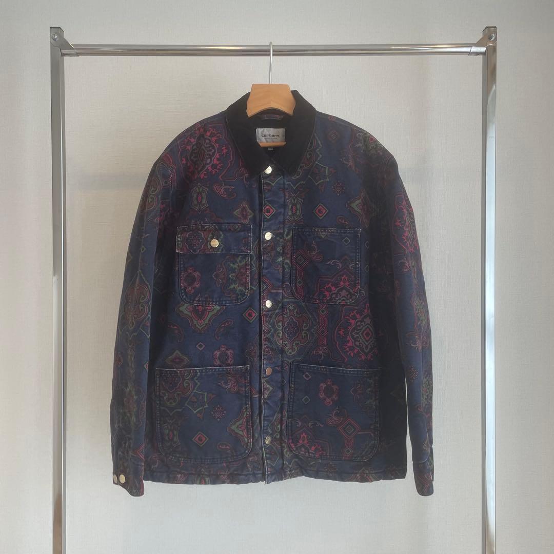 ジャケット・アウター carhartt WIP-MICHIGAN COAT NAVY Paisley