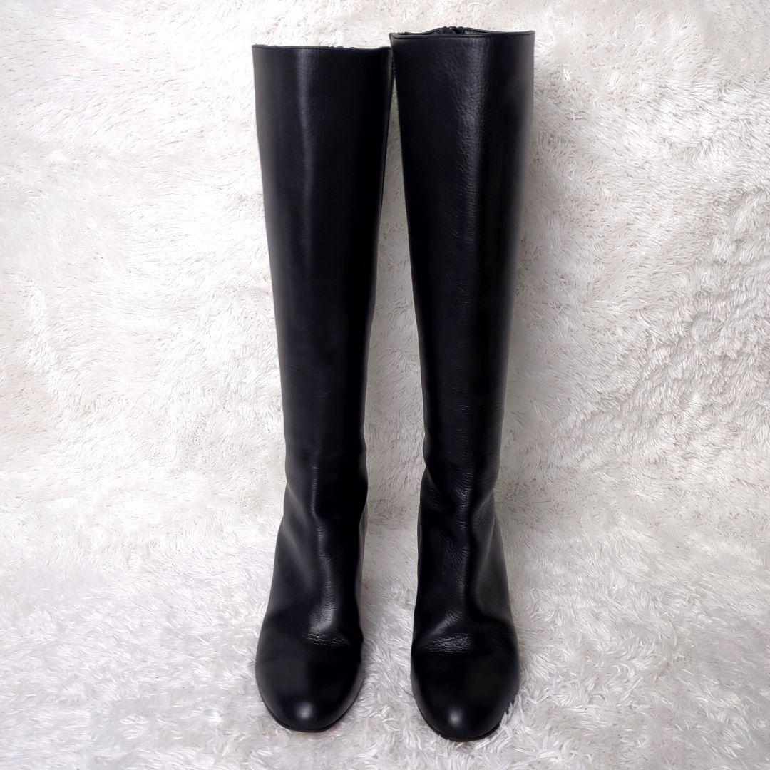 クリスチャンルブタン　ロングブーツ　黒　ブラック　22.5