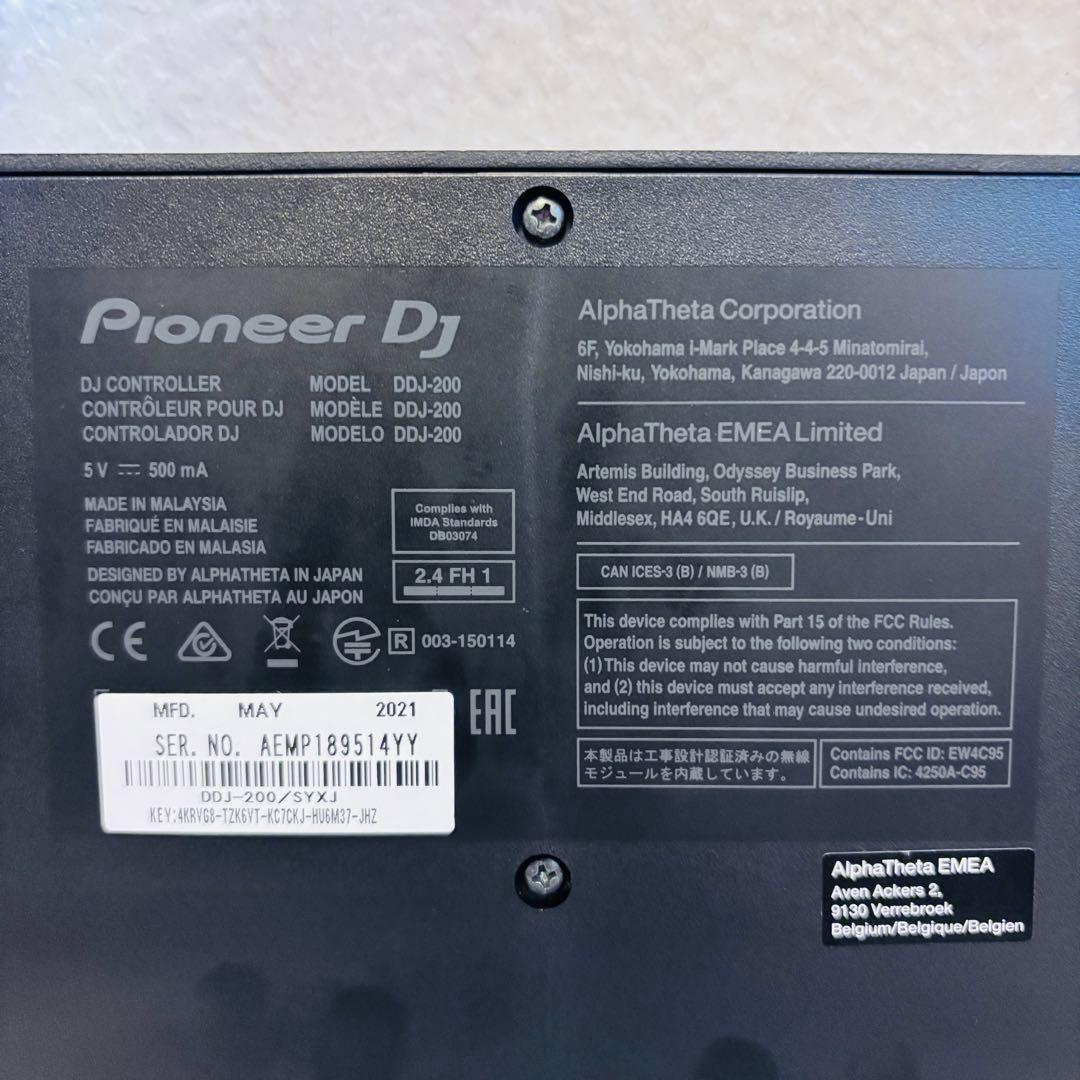 美品Pioneer DJ DDJ-200 DJコントローラー Bluetooth