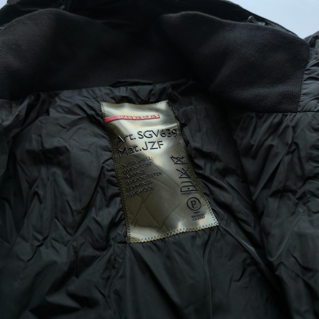 PRADA SPORTS　ウールリブ襟付き　中綿ダウンコート