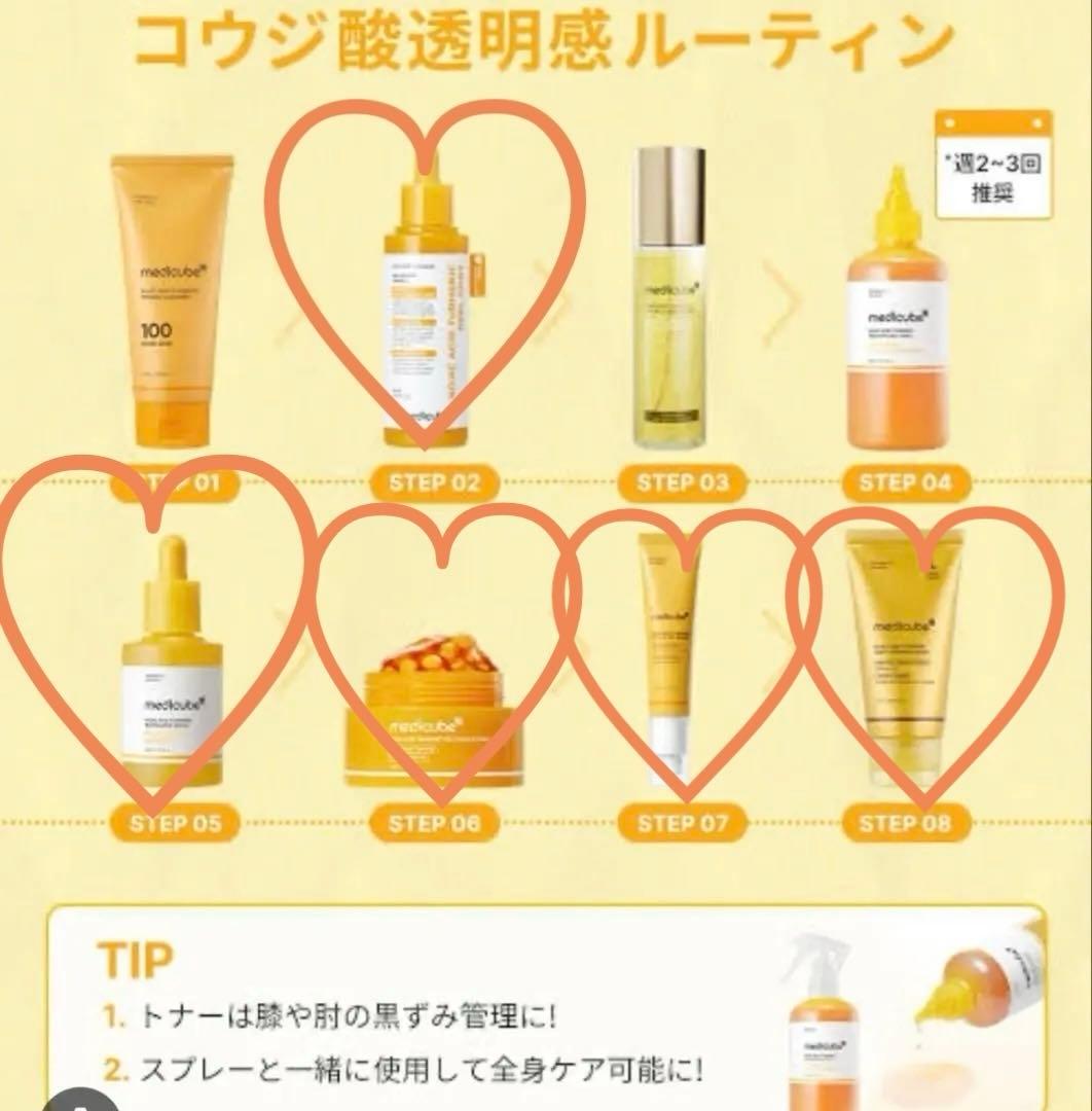 Medicube メディキューブ コウジ酸 スキンケア　セット　トナースプレー付