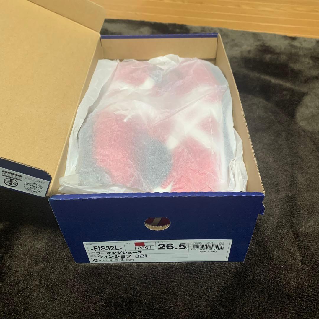 asics レッド スニーカー 安全靴