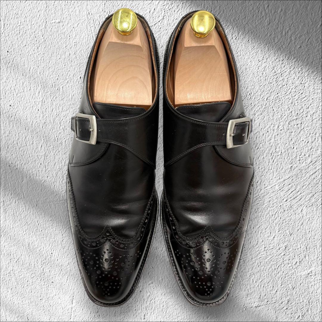 【美品】SCOTCH GRAIN シングルモンク　ウィングチップ　メダリオン