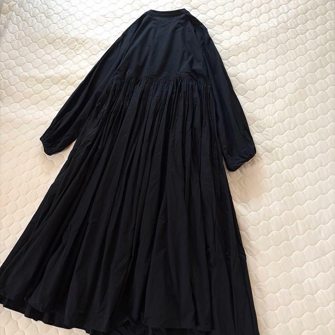 【美品】BEARDSLEY ギャザーワンピース　ブラックサイズ1