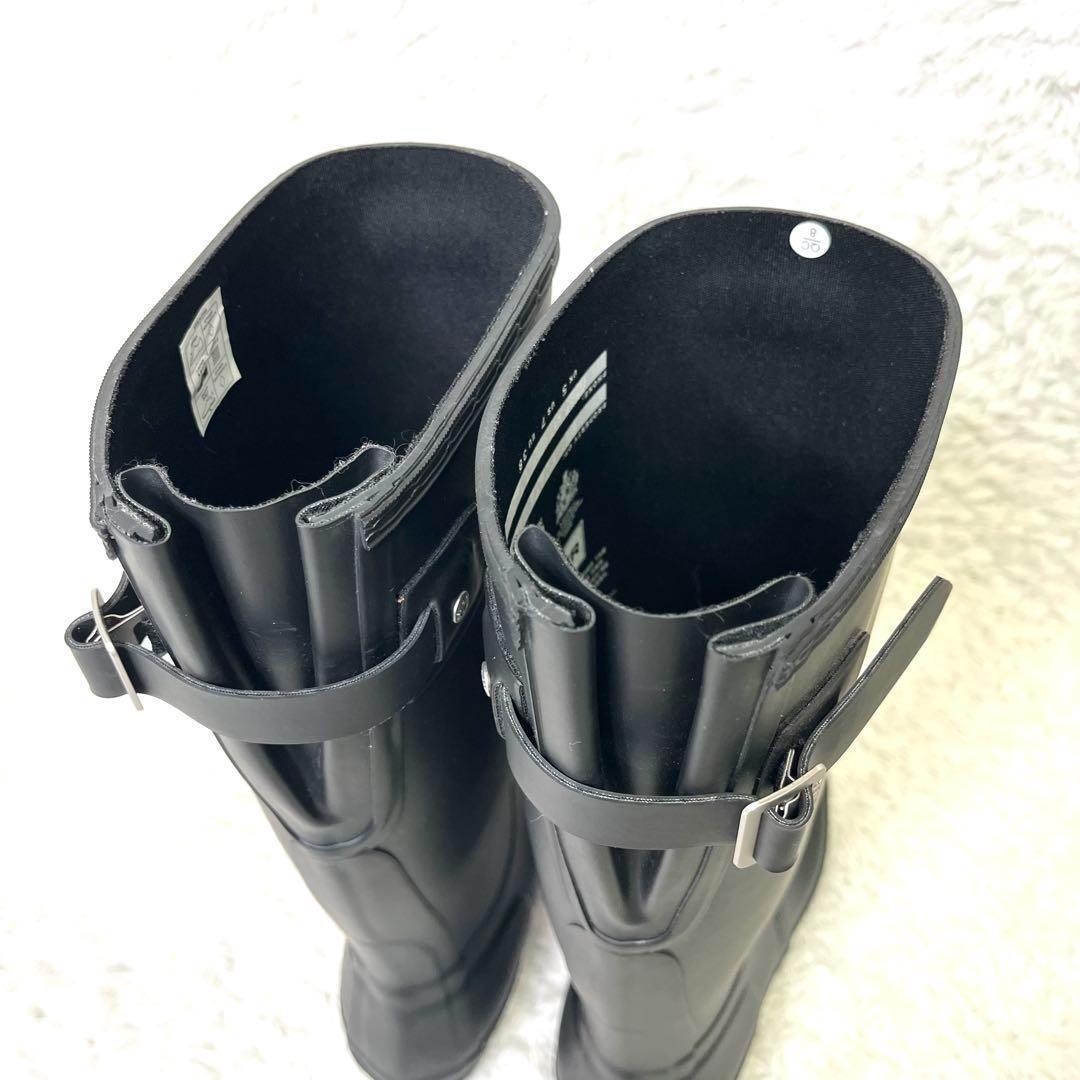 未使用級 HUNTER　ハンター　レインブーツ　長靴　ブラック　US38