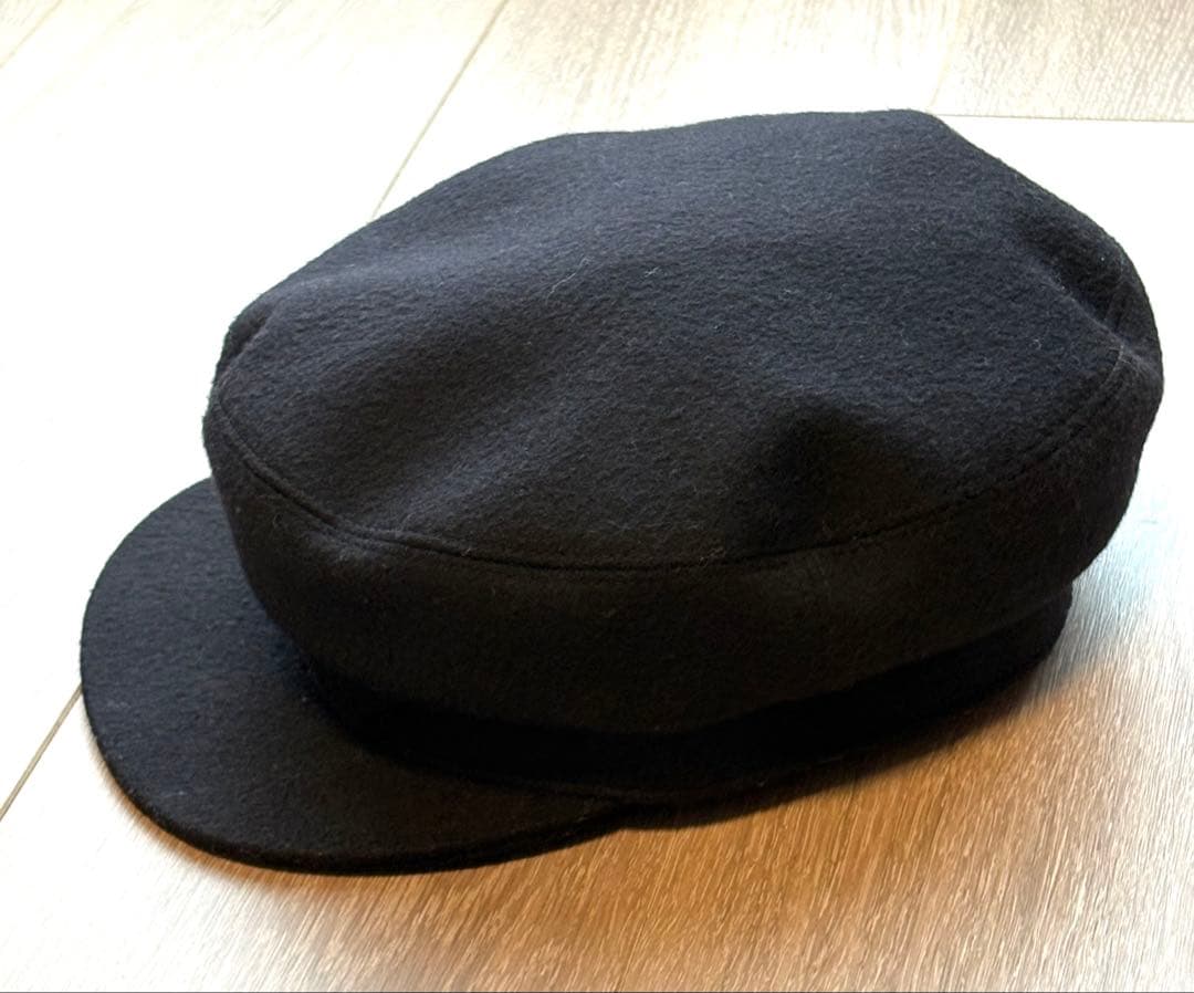 エルメス HERMES ブラックキャスケット ウール100% 美品 57cm