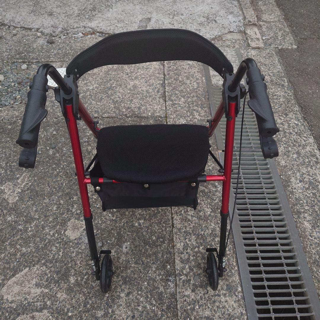 折りたたみ式歩行器 ブラックレッド