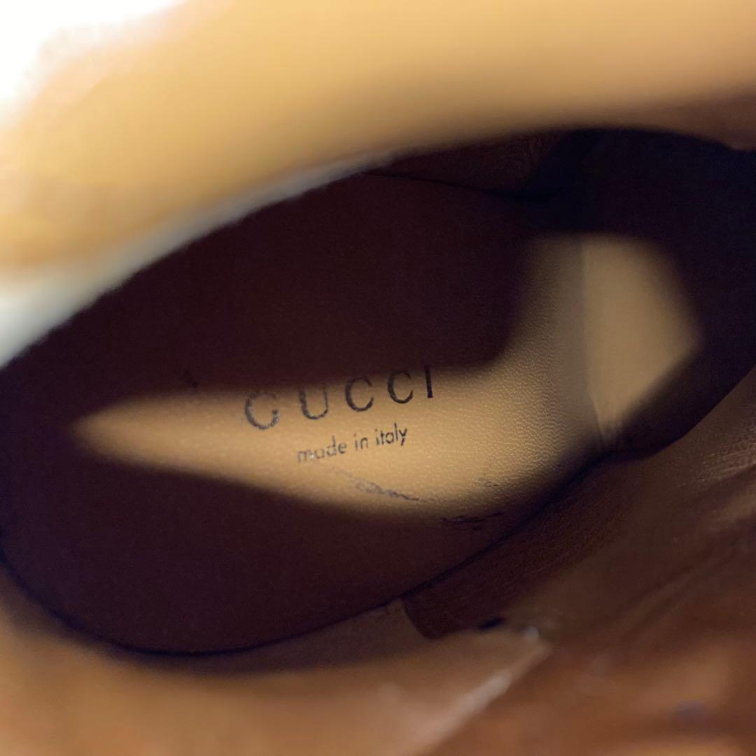 GUCCI グッチ　レザー　ロングブーツ　37.5 バンブー　フリンジ　チャーム