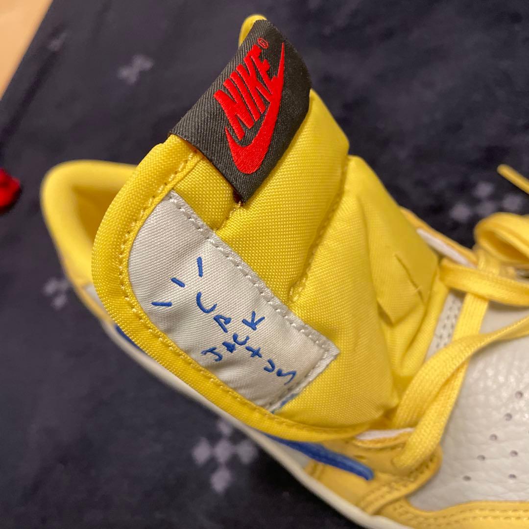 トラヴィススコット × ナイキ PS エアジョーダン1 ロー OG カナリー