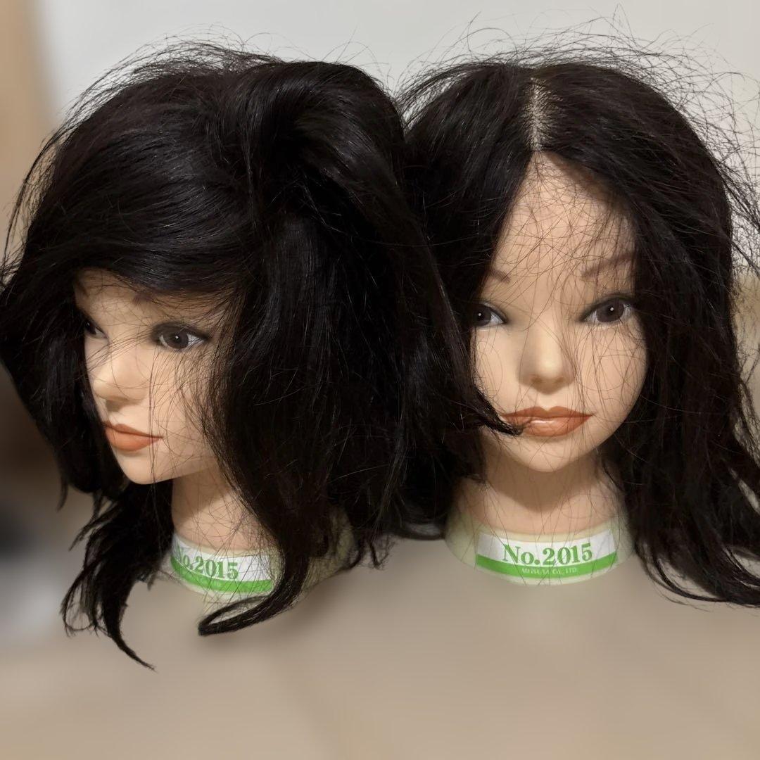 か*様 カットウィッグ　カットマネキン　パーマ 美容師練習用　国家試験用　12体