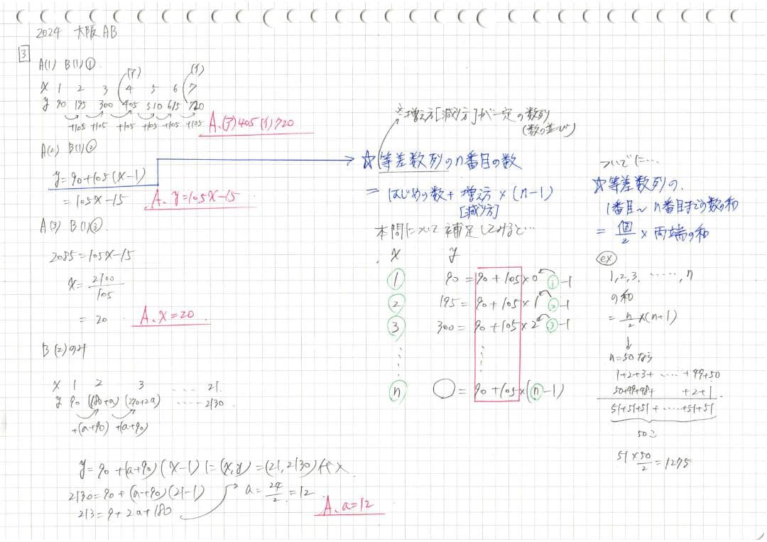 塾講師オリジナル数学解説 全問動画付 大阪B 公立高校入試 2016-24過去問