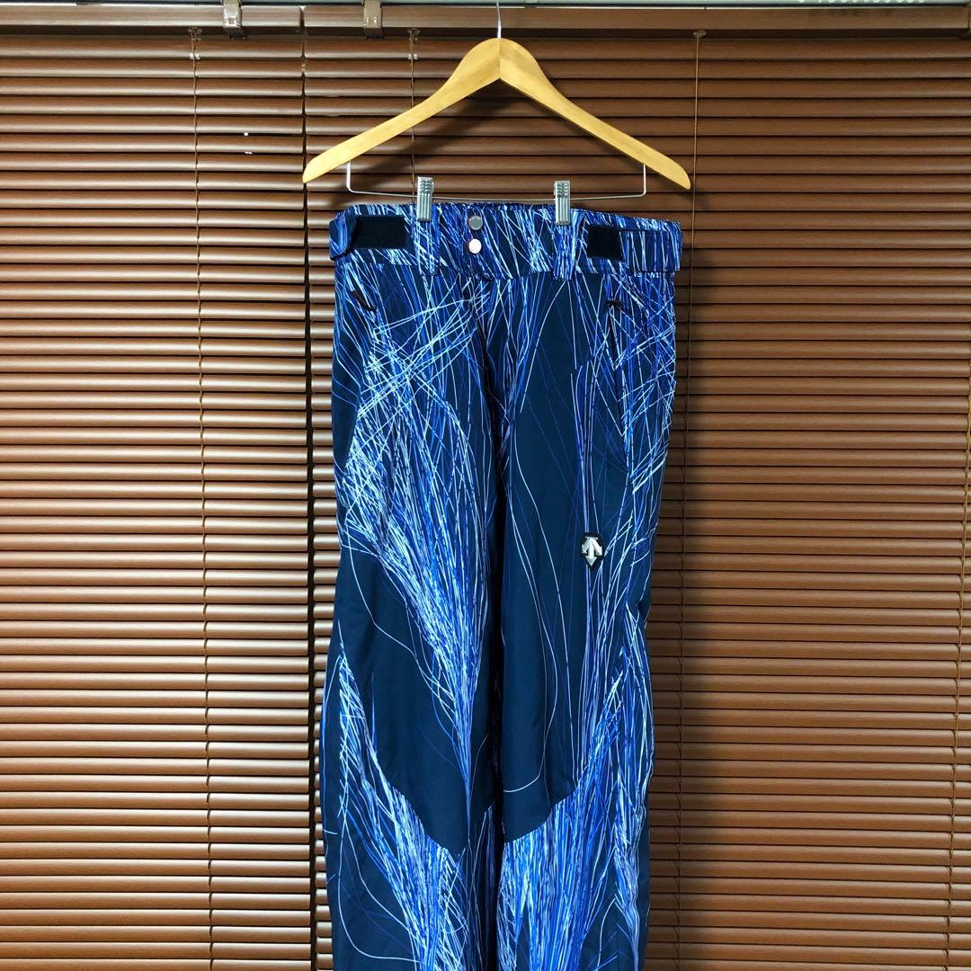 スキーウェア 男性用 ネイビー ストライプ　デサント　サイズO