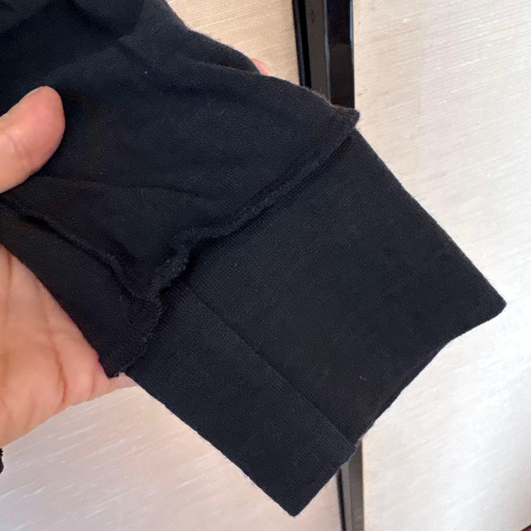 JUNYAWATANABE黒の花柄変形カーディガン付きワンピース