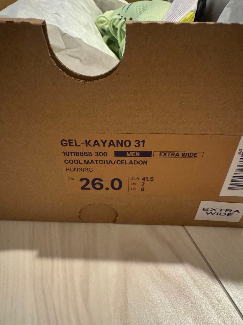 新品未使用品　ASICS GEL-KAYANO31 エクストラワイド
