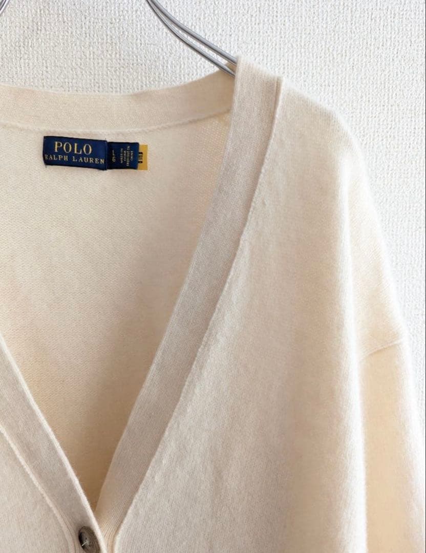 Polo Ralph Lauren クリーム色カーディガン　現行タグモデル　美品