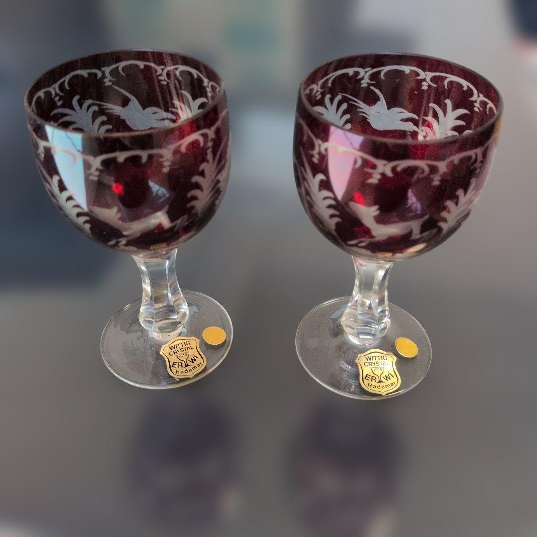 ウィッティ匕（wittig）クリスタル（crystal）工房製 箱付きペアグラス