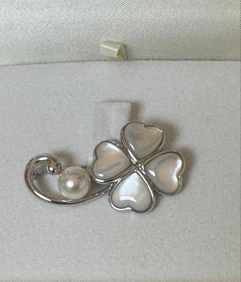 ★新品未使用品★アコヤ真珠 シルバーブローチ