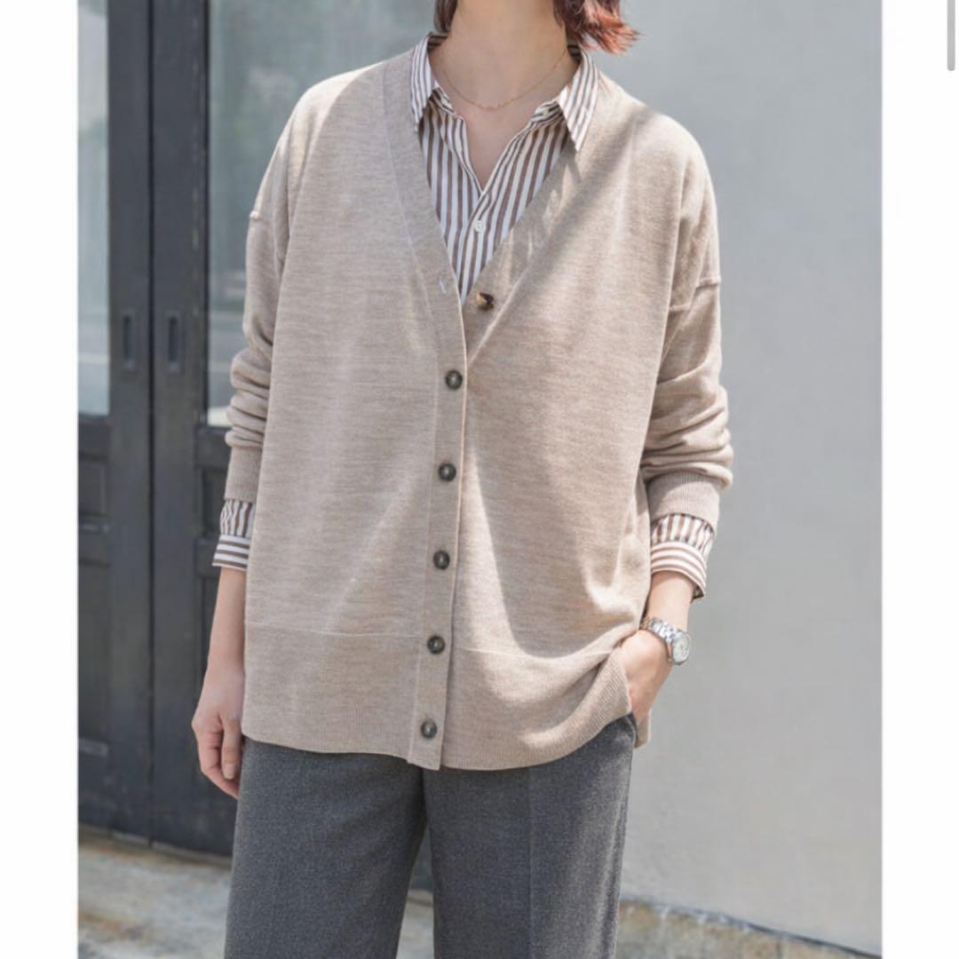 Spick & Span 18G Vネックカーディガン