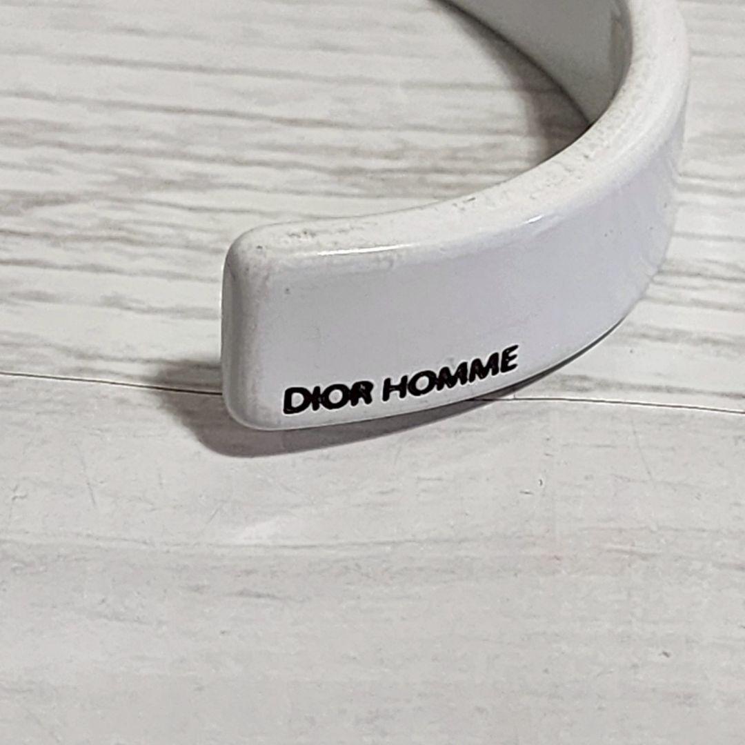 ディオールオム DIOR HOMME アクリルブレスレット バングル 白