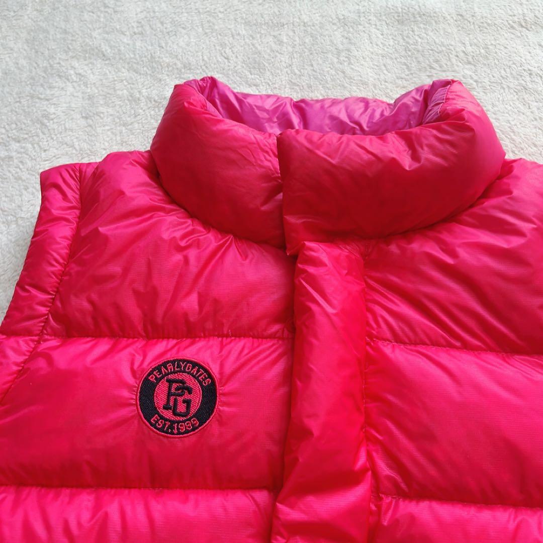 未使用級　パーリーゲイツ 2way　ダウン　ジャケット　ベスト　ピンク　収納