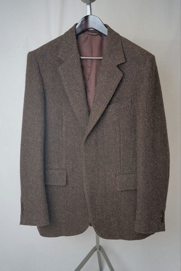 ゆ*送様 LAMA SHETLAND WOOL TWEED OVER JACKE