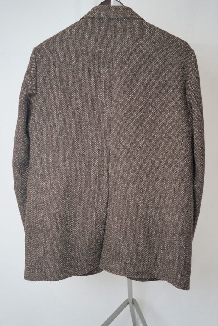 ゆ*送様 LAMA SHETLAND WOOL TWEED OVER JACKE