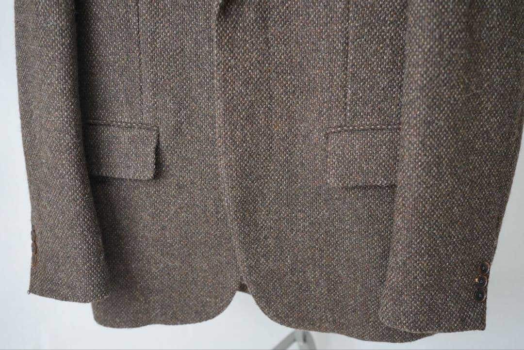 ゆ*送様 LAMA SHETLAND WOOL TWEED OVER JACKE