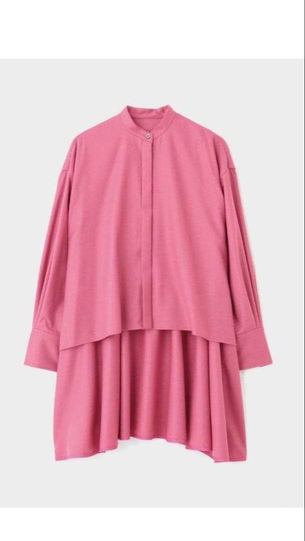 【タグ付き未使用】ピンクLE PHIL ルフィル ウールサキソニーブラウス